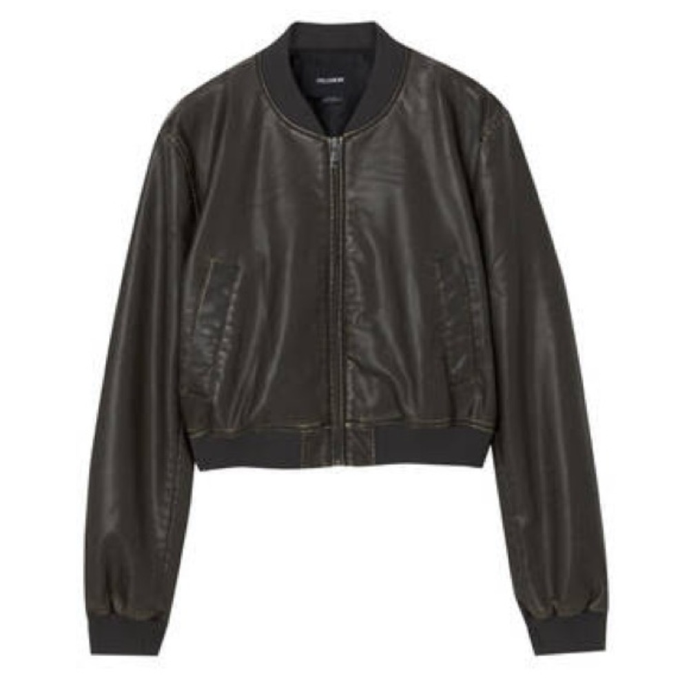 Pull&Bear Charcoal Bomber Jacket